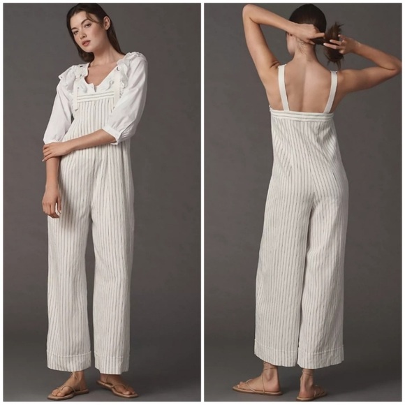 Anthropologie Pants - NWT Anthropologie Maeve Waders Wide-Leg Jumpsuit 🍓